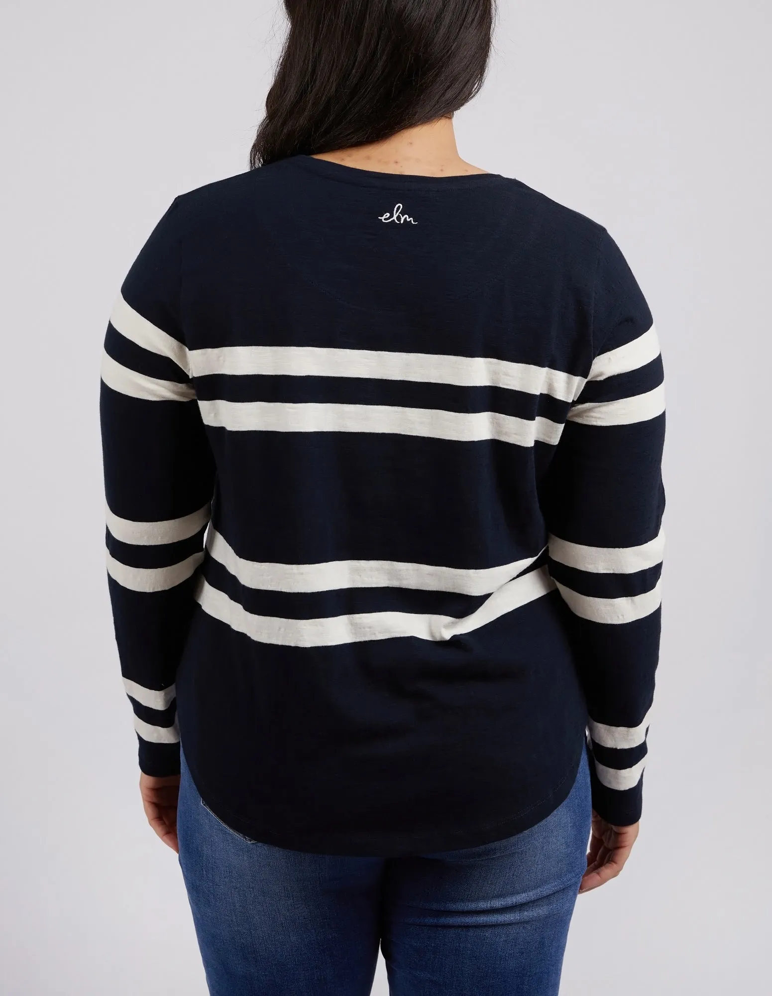 Allegra Long Sleeve Navy & Vintage White