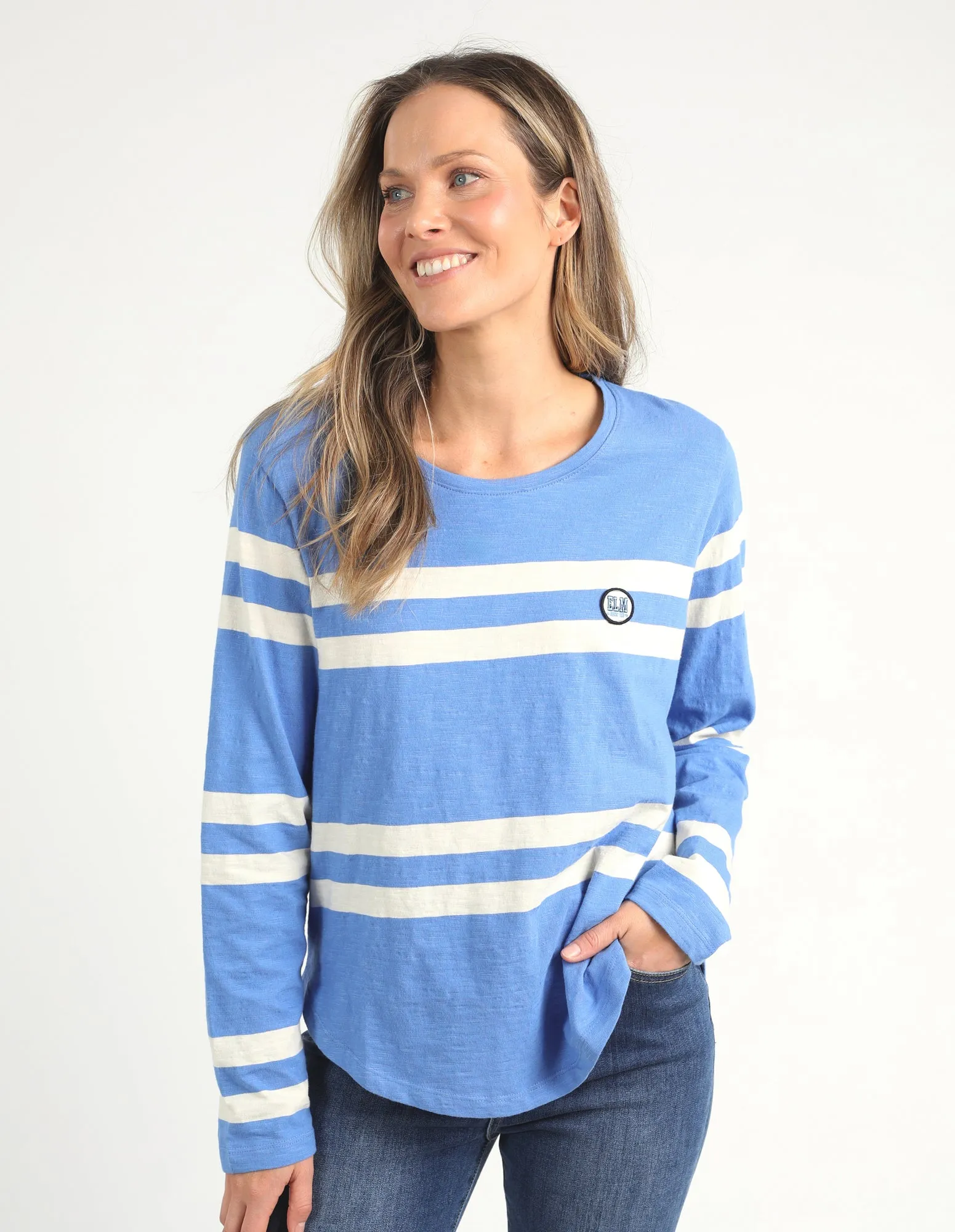 Allegra Long Sleeve Tee Cerulean Blue