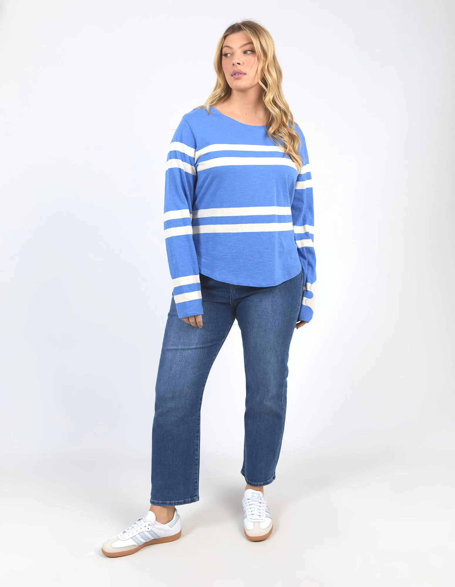 Allegra Long Sleeve Tee Cerulean Blue