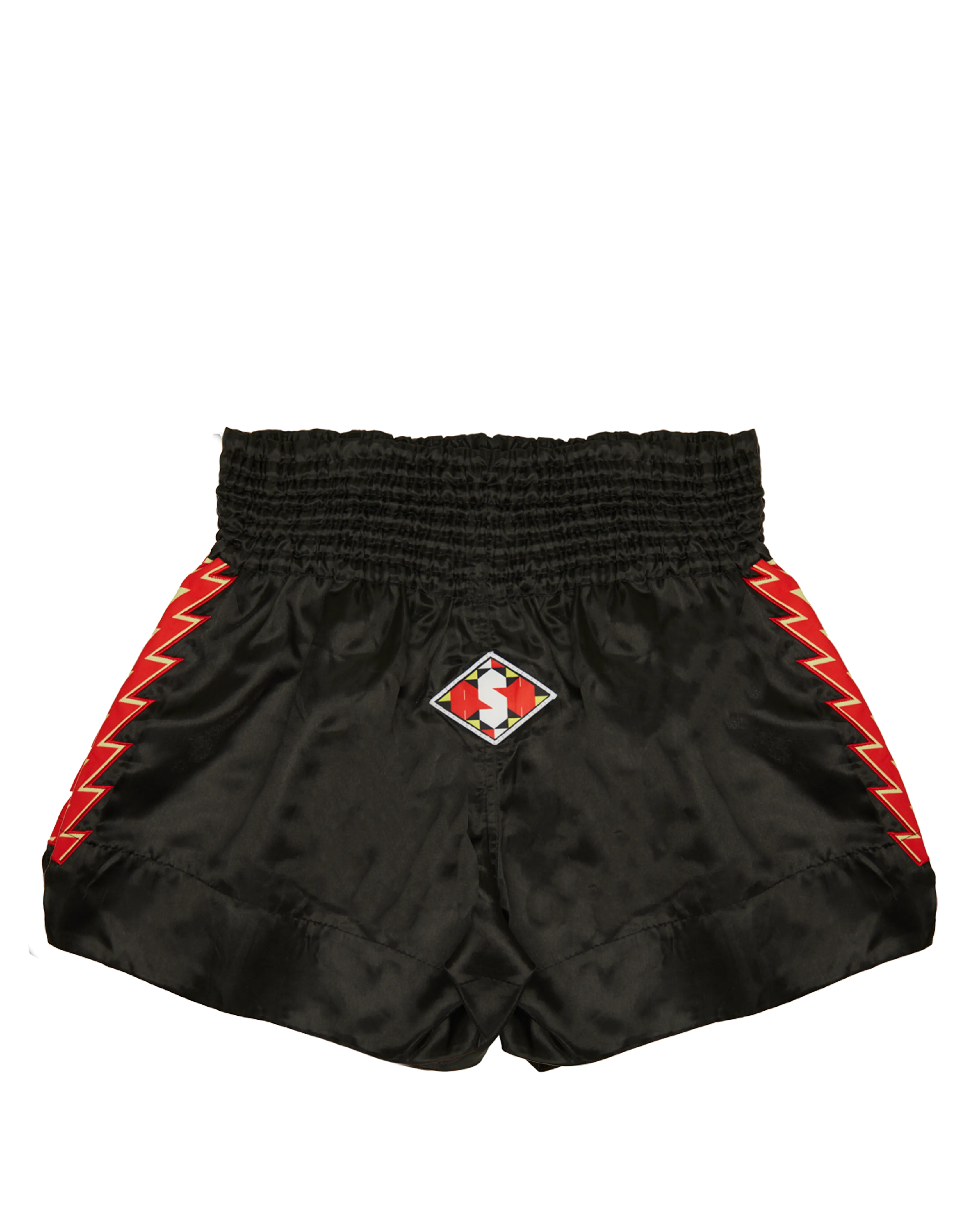 Ashluxe Boxing Trunk Black Gold Red