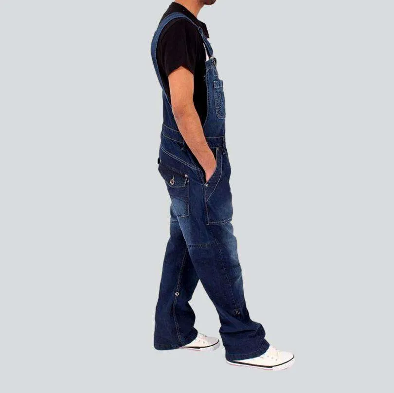 Baggy men denim jumpsuit