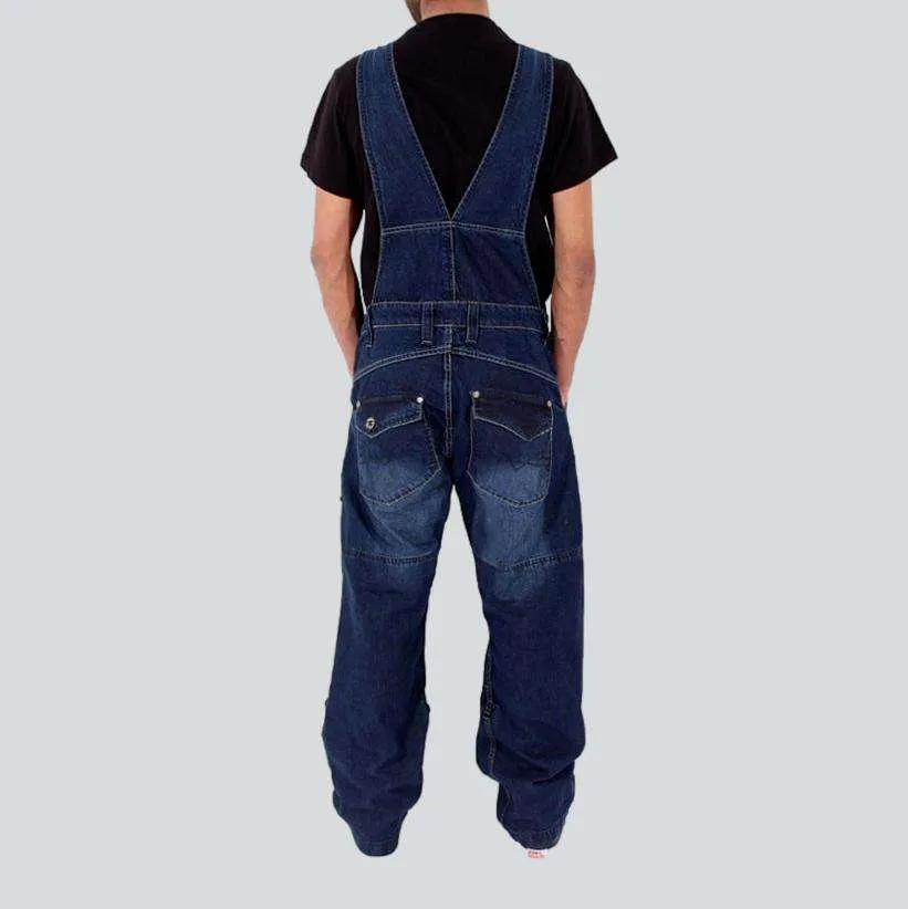 Baggy men denim jumpsuit