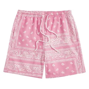 Bandana Paisley Print Shorts For Men Plus Size Available with Functional Drawstring