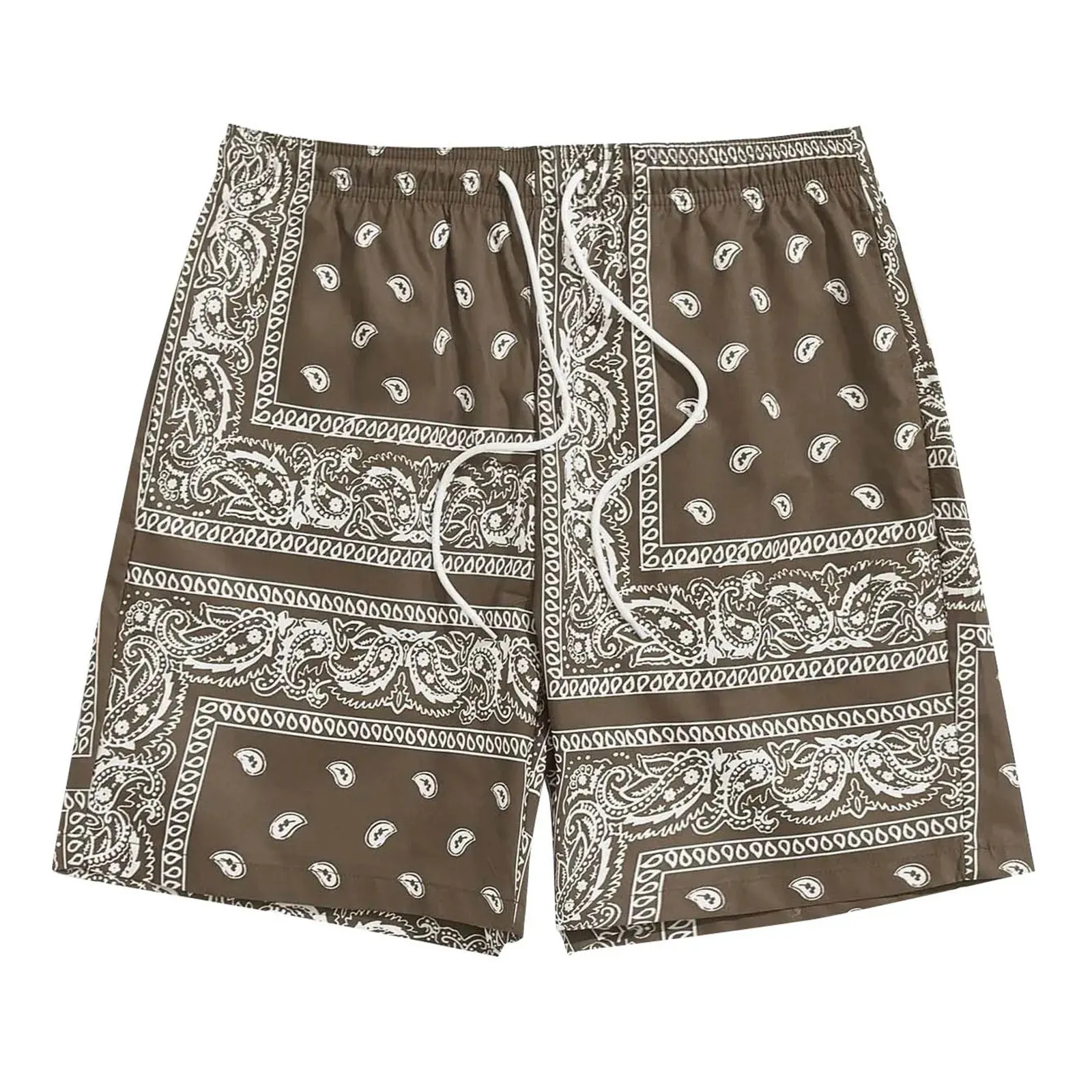 Bandana Paisley Print Shorts For Men Plus Size Available with Functional Drawstring