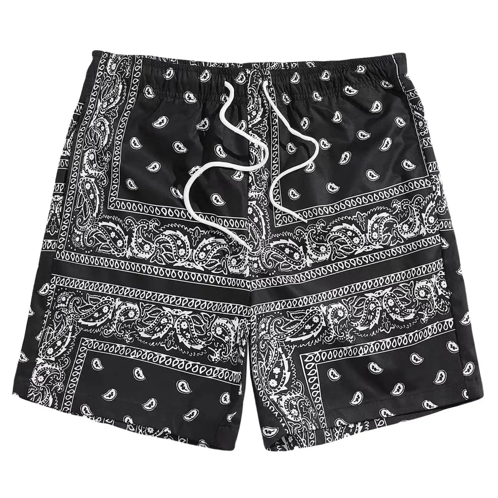 Bandana Paisley Print Shorts For Men Plus Size Available with Functional Drawstring