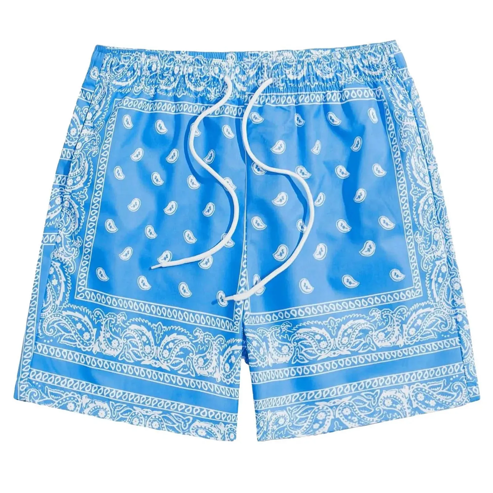 Bandana Paisley Print Shorts For Men Plus Size Available with Functional Drawstring