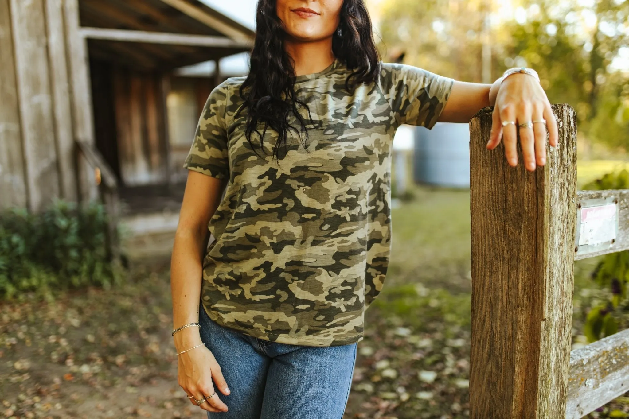 Camo Print Short Sleeve Tee