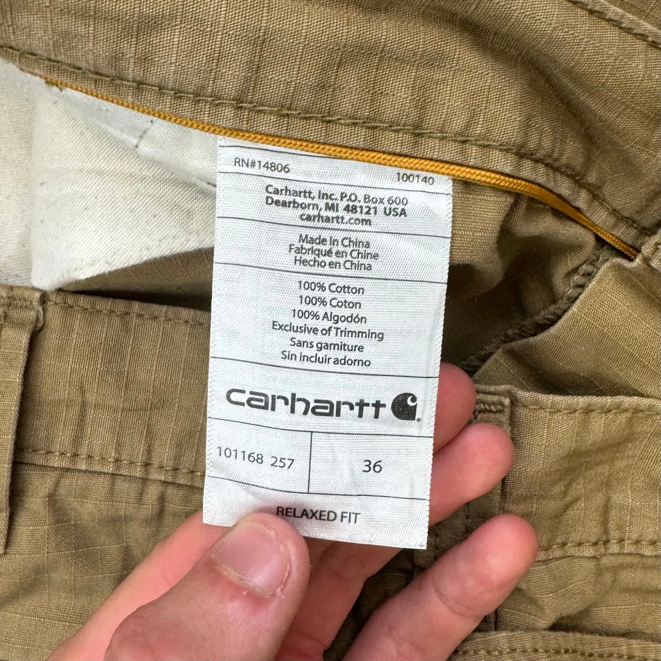 Carhartt Relaxed Fit Force Cargo Shorts Brown