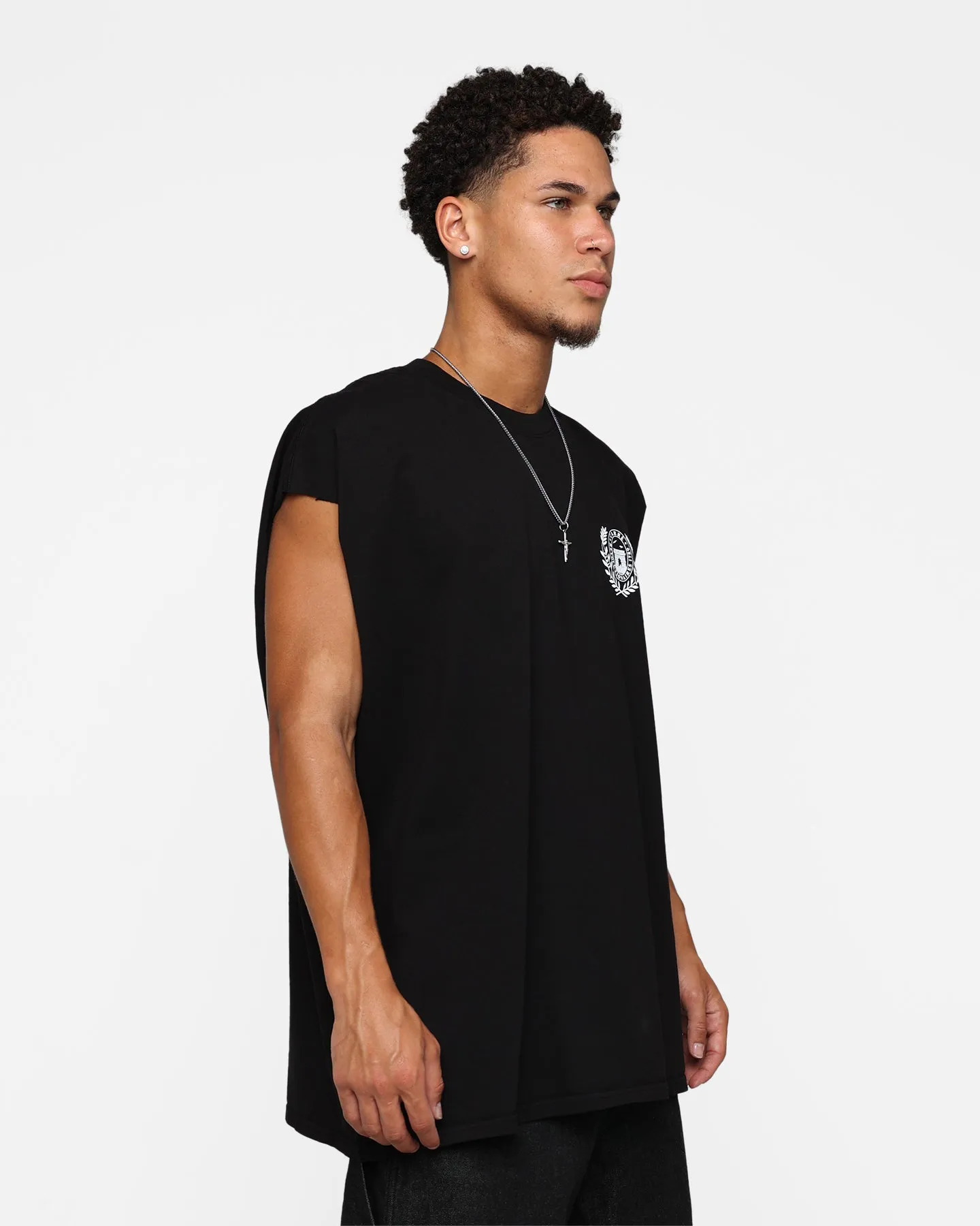 Carre Wreath Muscle T-Shirt Black