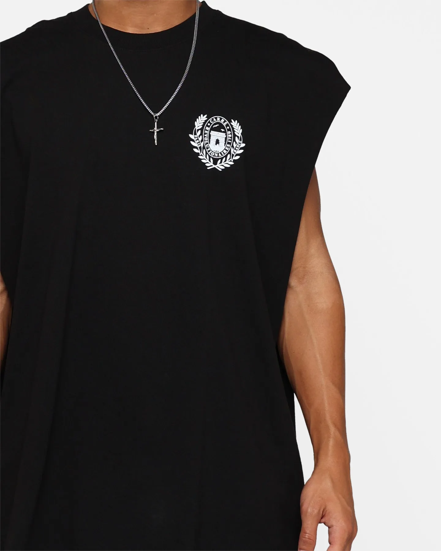 Carre Wreath Muscle T-Shirt Black