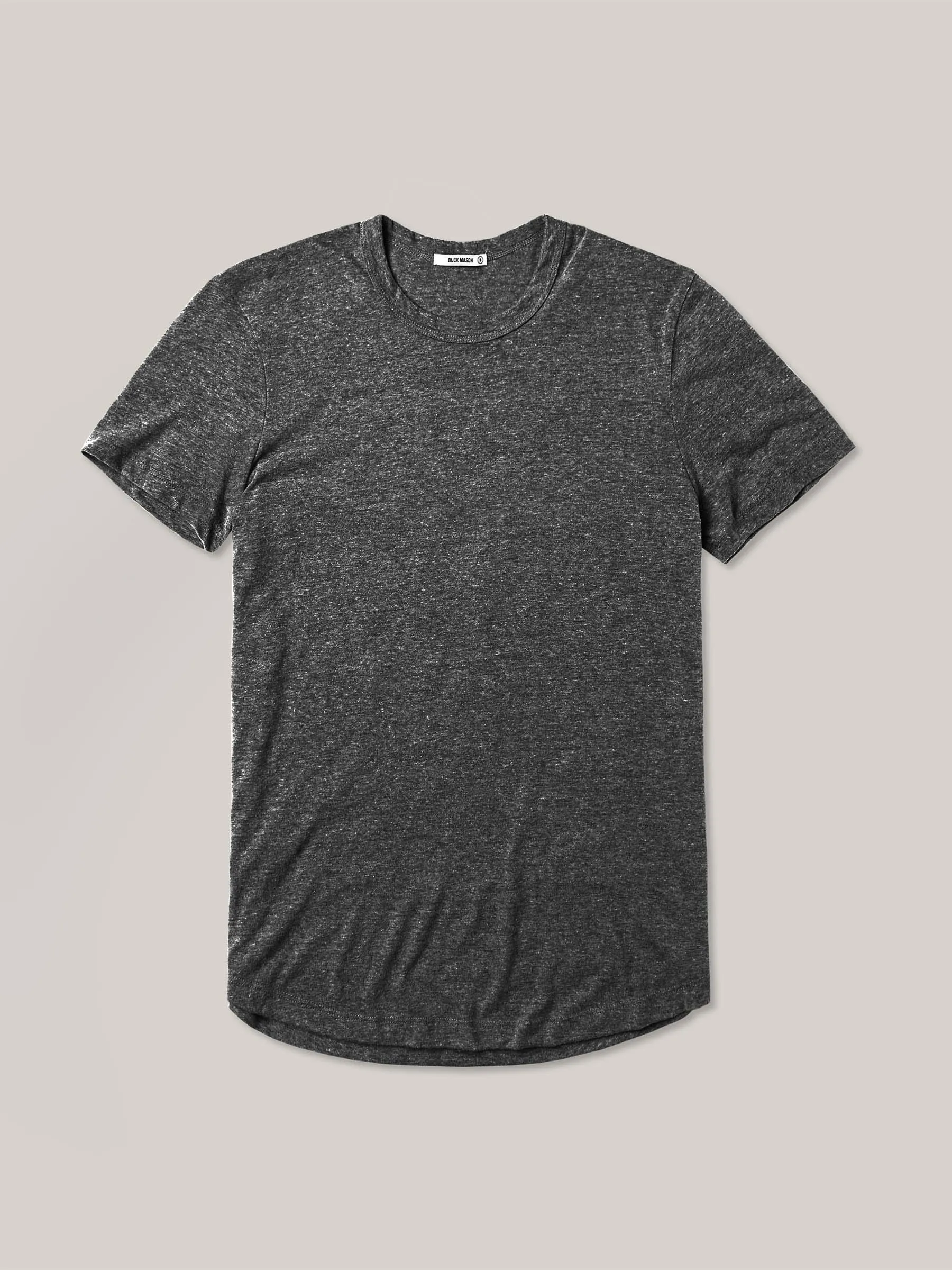 Charcoal Vintage Tri-Blend Curved Hem Tee