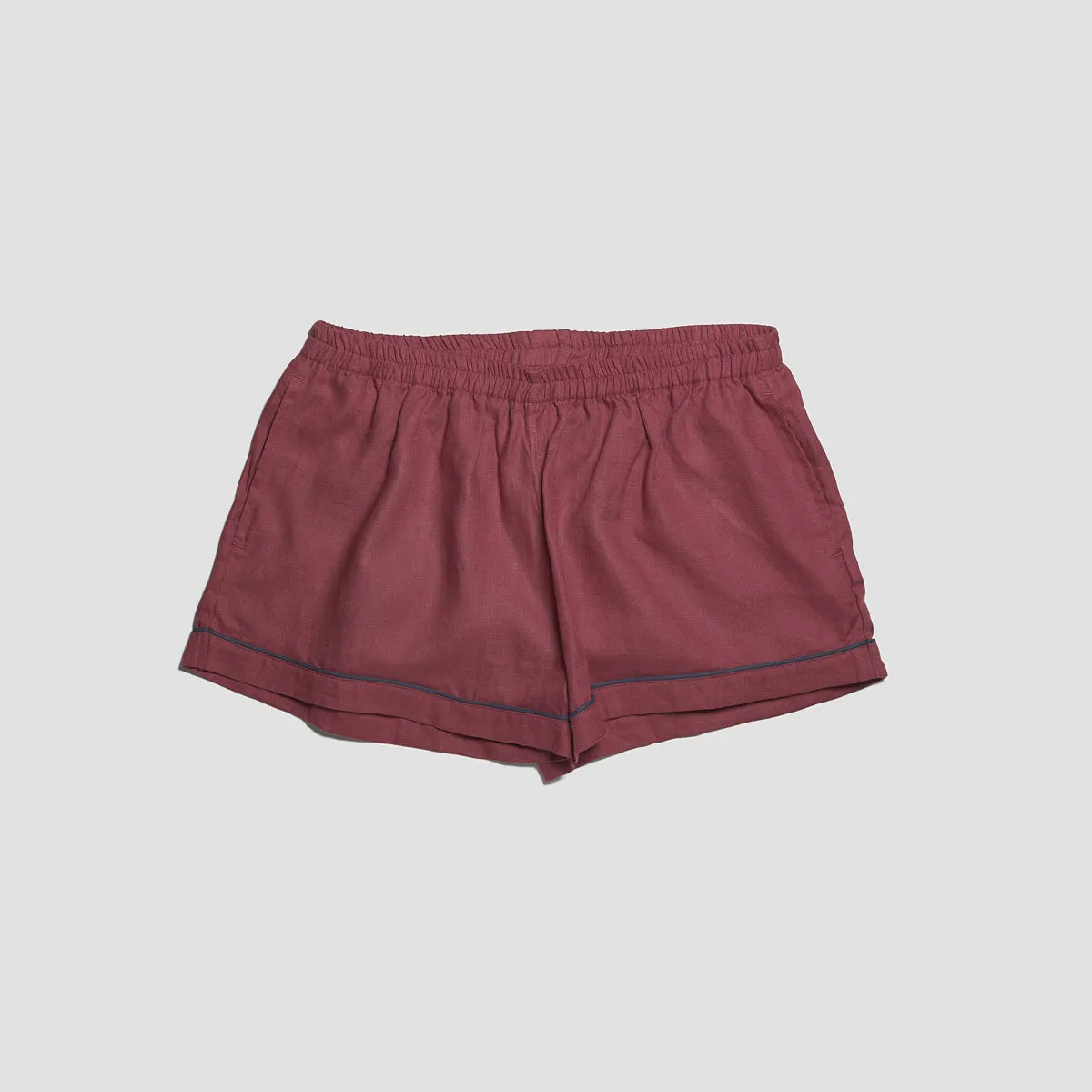 Cherry Linen Pyjama Shorts