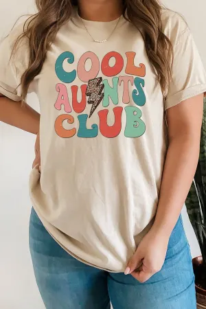 Cool Aunts Club Lightning Bolt Short Sleeve Relaxed Fit T-Shirt