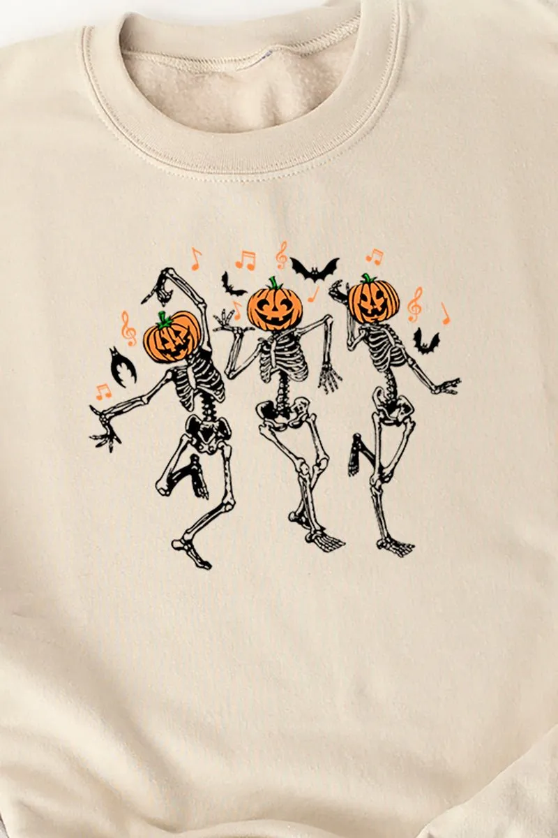 Dancing Pumpkins Heavy-weight Crew Sweatshirt