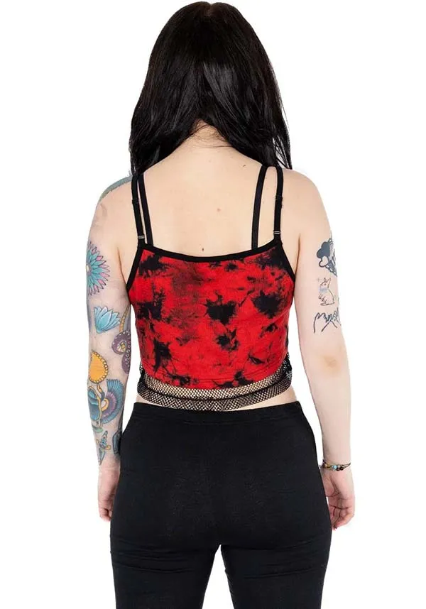 Danica [Black/Red] Tie Dye | TOP