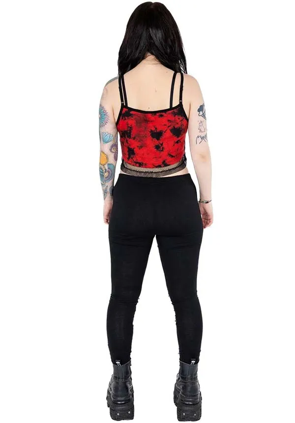 Danica [Black/Red] Tie Dye | TOP