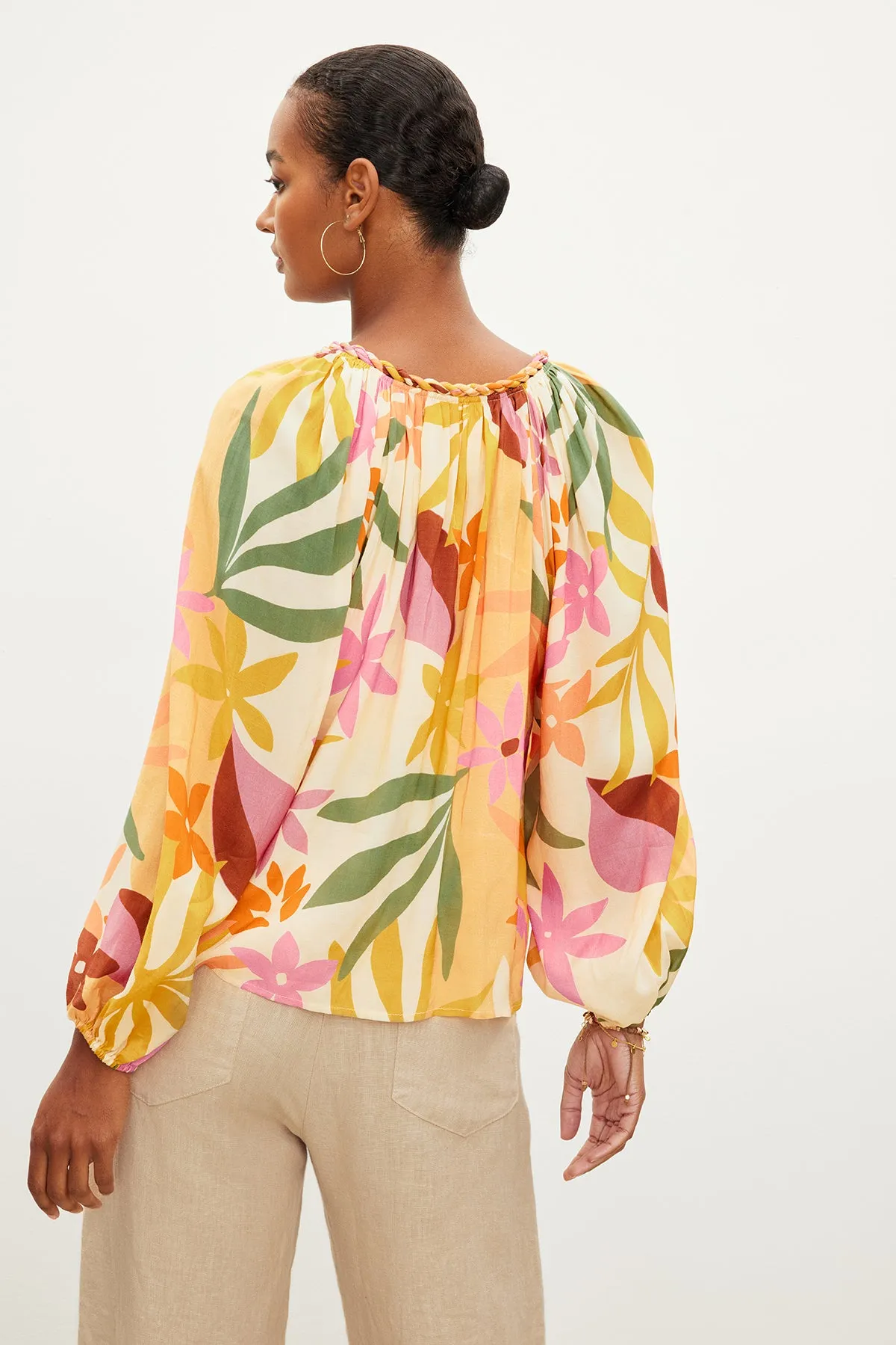 DION PRINTED BOHO TOP