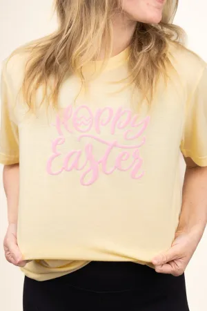 Easter Egg Happy Easter Puff Vinyl Adult Soft-Tek Blend T-Shirt