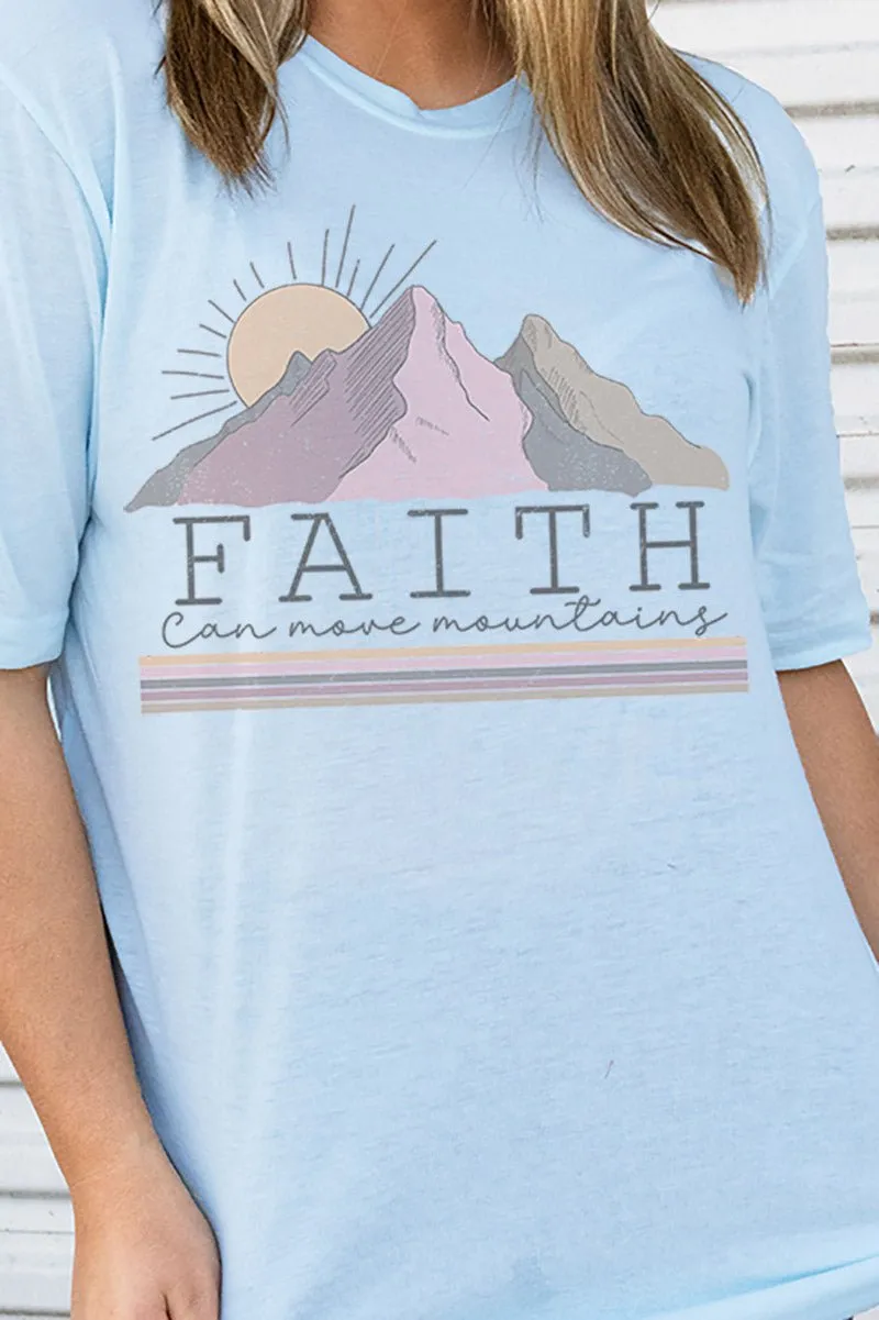 Faith Can Move Mountains Adult Soft-Tek Blend T-Shirt