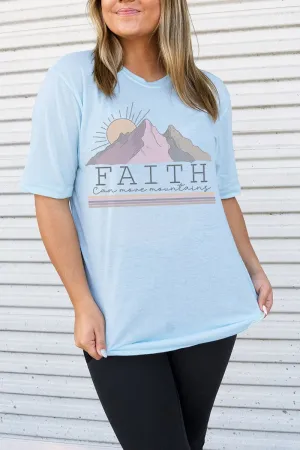 Faith Can Move Mountains Adult Soft-Tek Blend T-Shirt