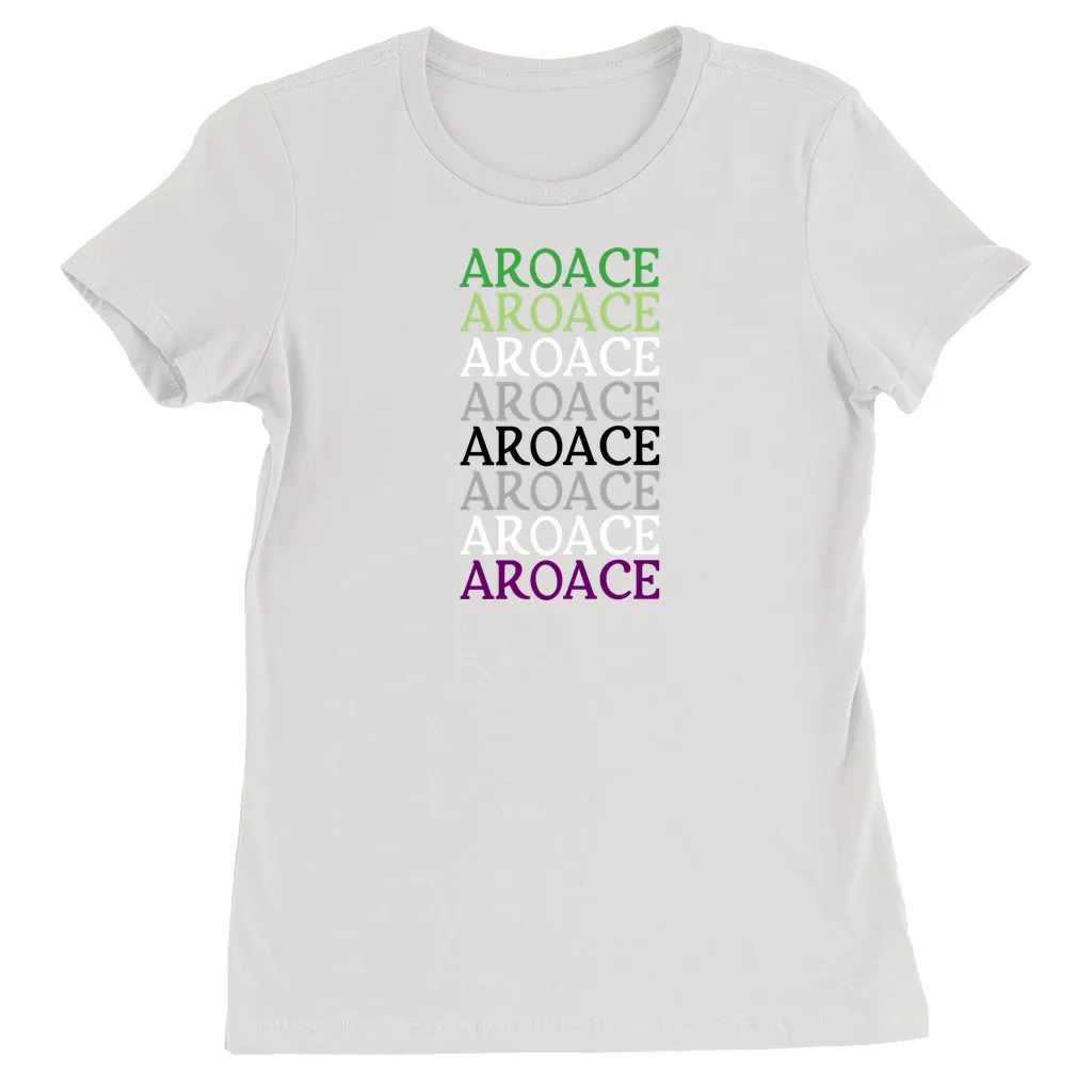 Funky Text Aro Ace Fitted T-Shirts | Bella and Canvas