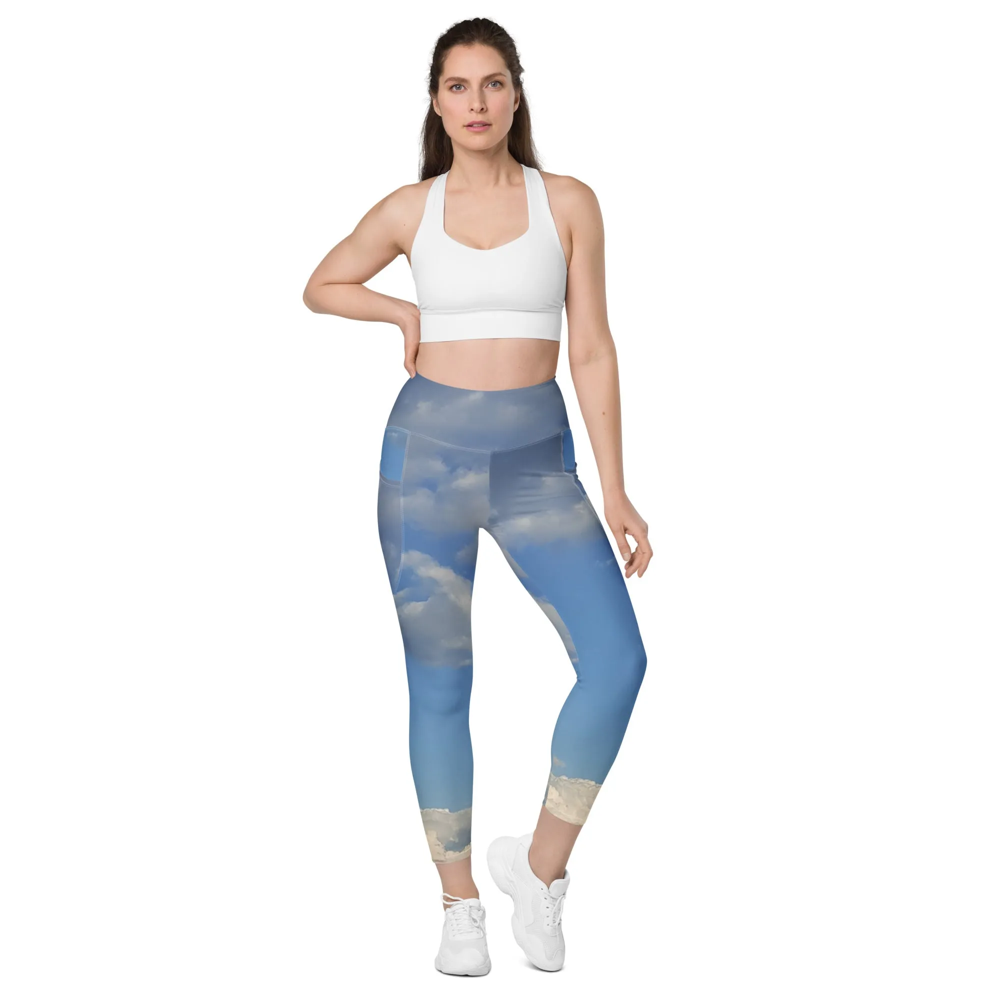 GG - Women's Leggings with pockets - Clouds & Blue Sky