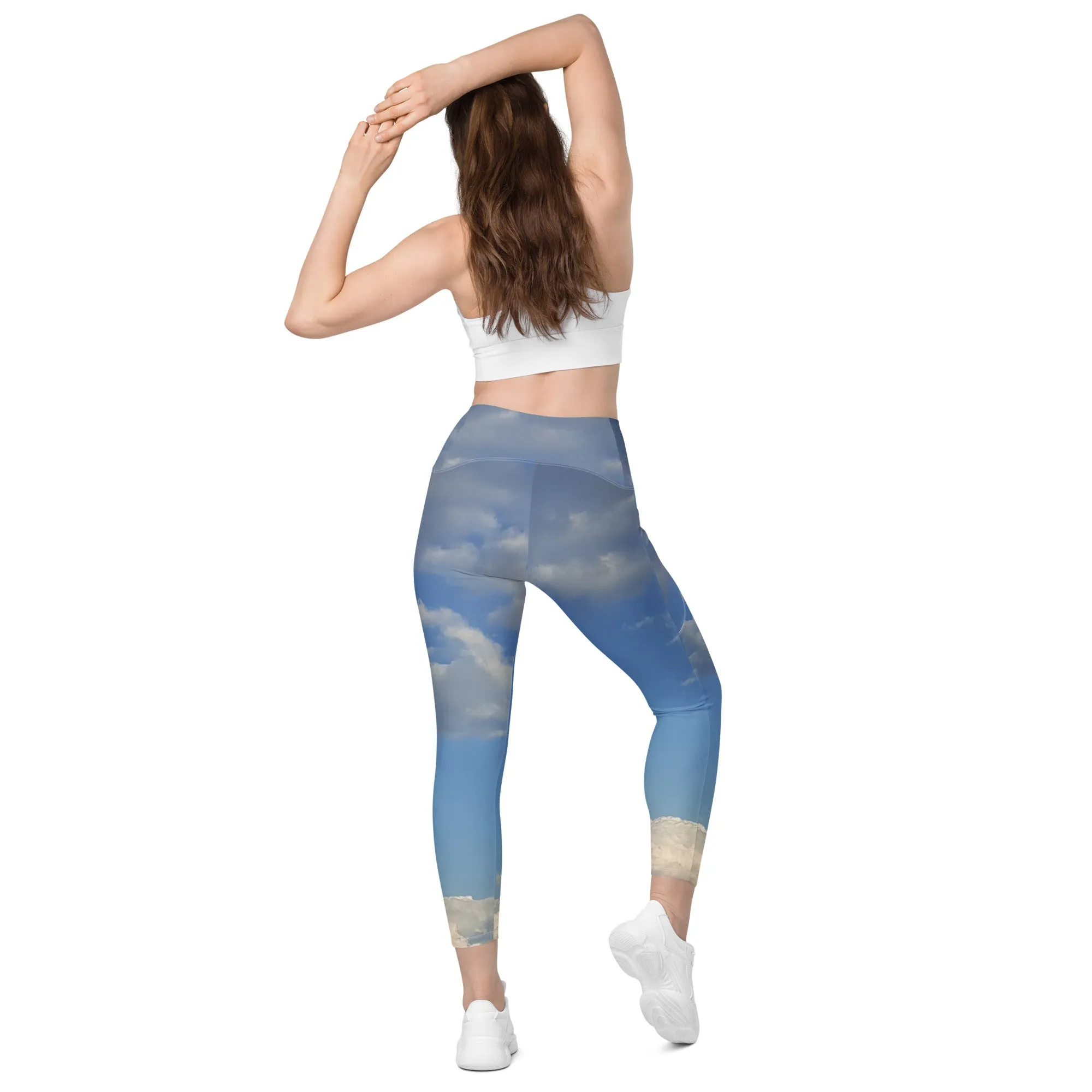 GG - Women's Leggings with pockets - Clouds & Blue Sky