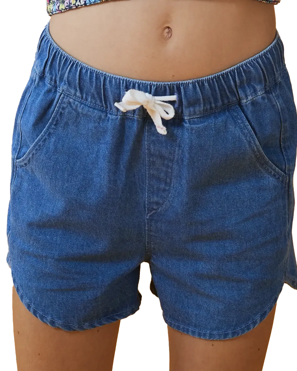 Girls Genial Moment Shorts in Medium Blue