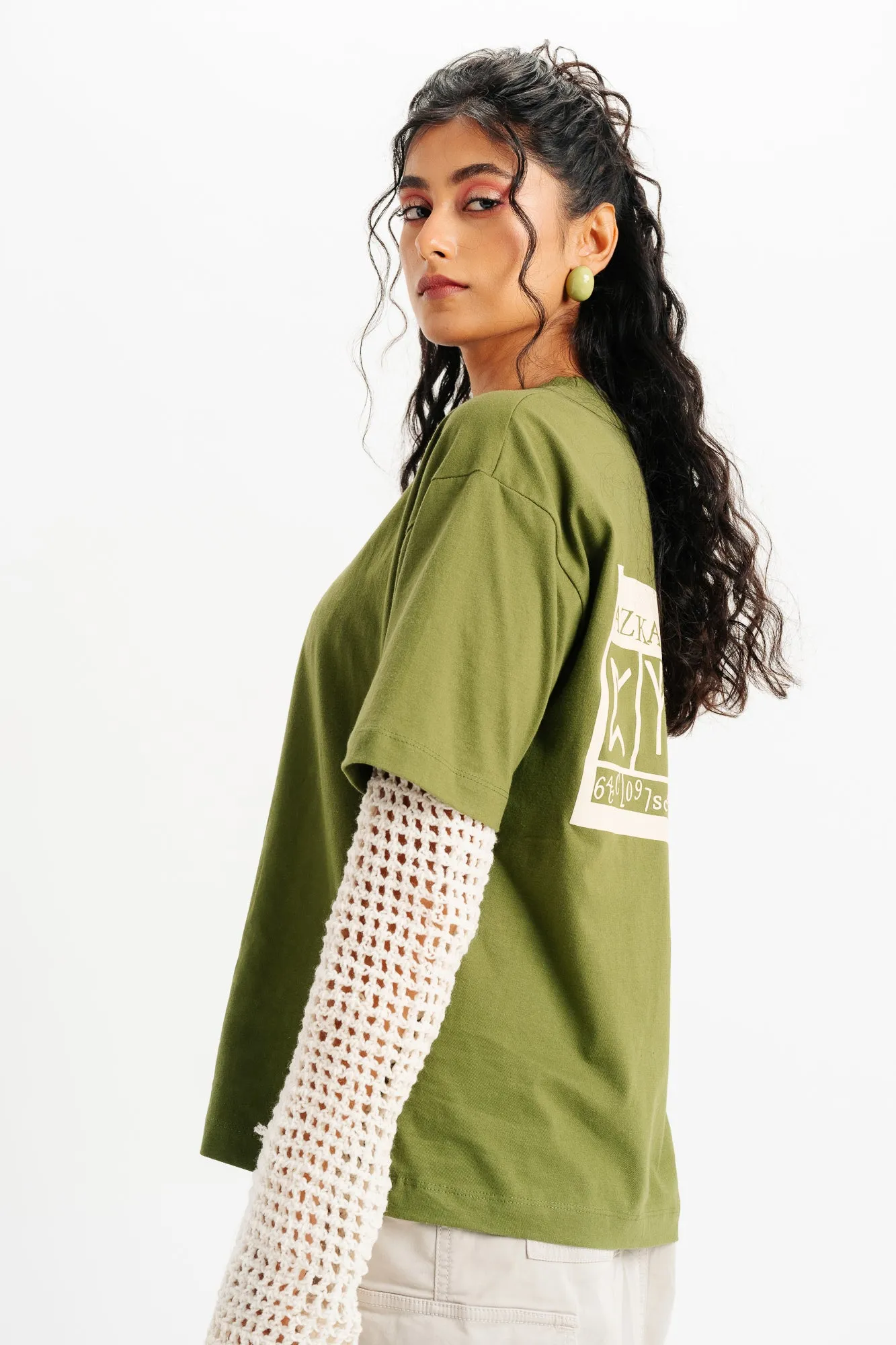 Green Prison Oversized Tees