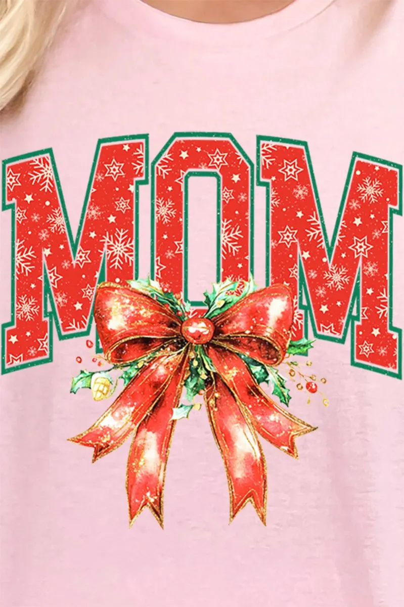 Holly Jolly Mom Short Sleeve Relaxed Fit T-Shirt