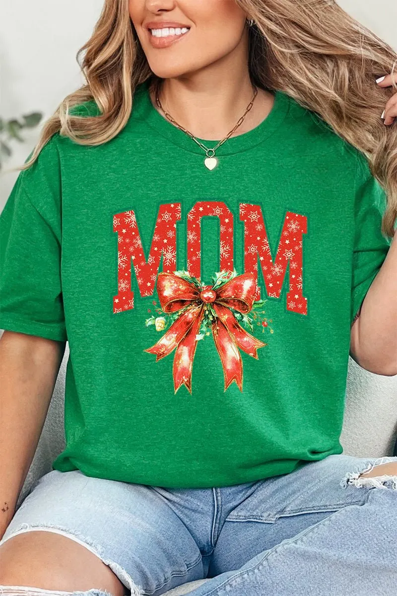 Holly Jolly Mom Short Sleeve Relaxed Fit T-Shirt