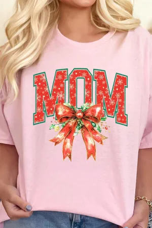 Holly Jolly Mom Short Sleeve Relaxed Fit T-Shirt