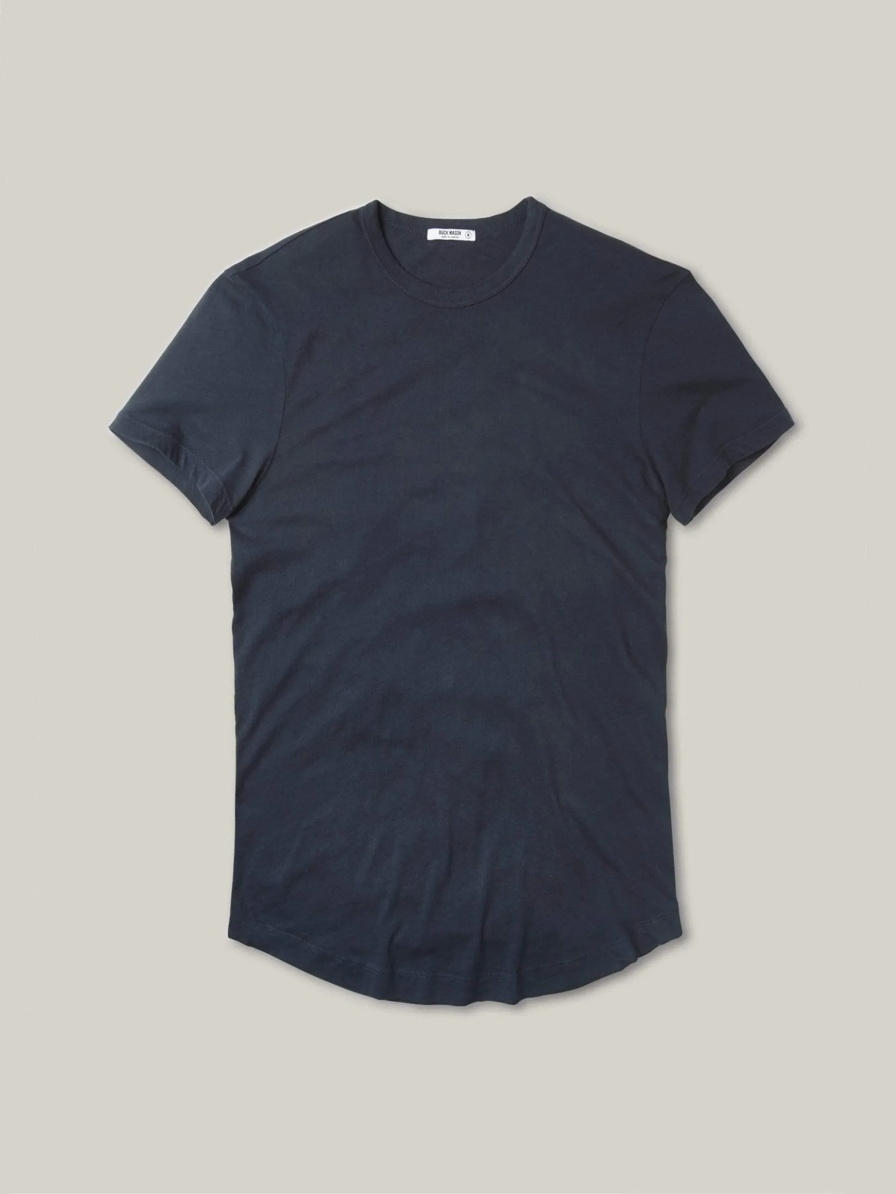 Ink Pima Curved Hem Tee