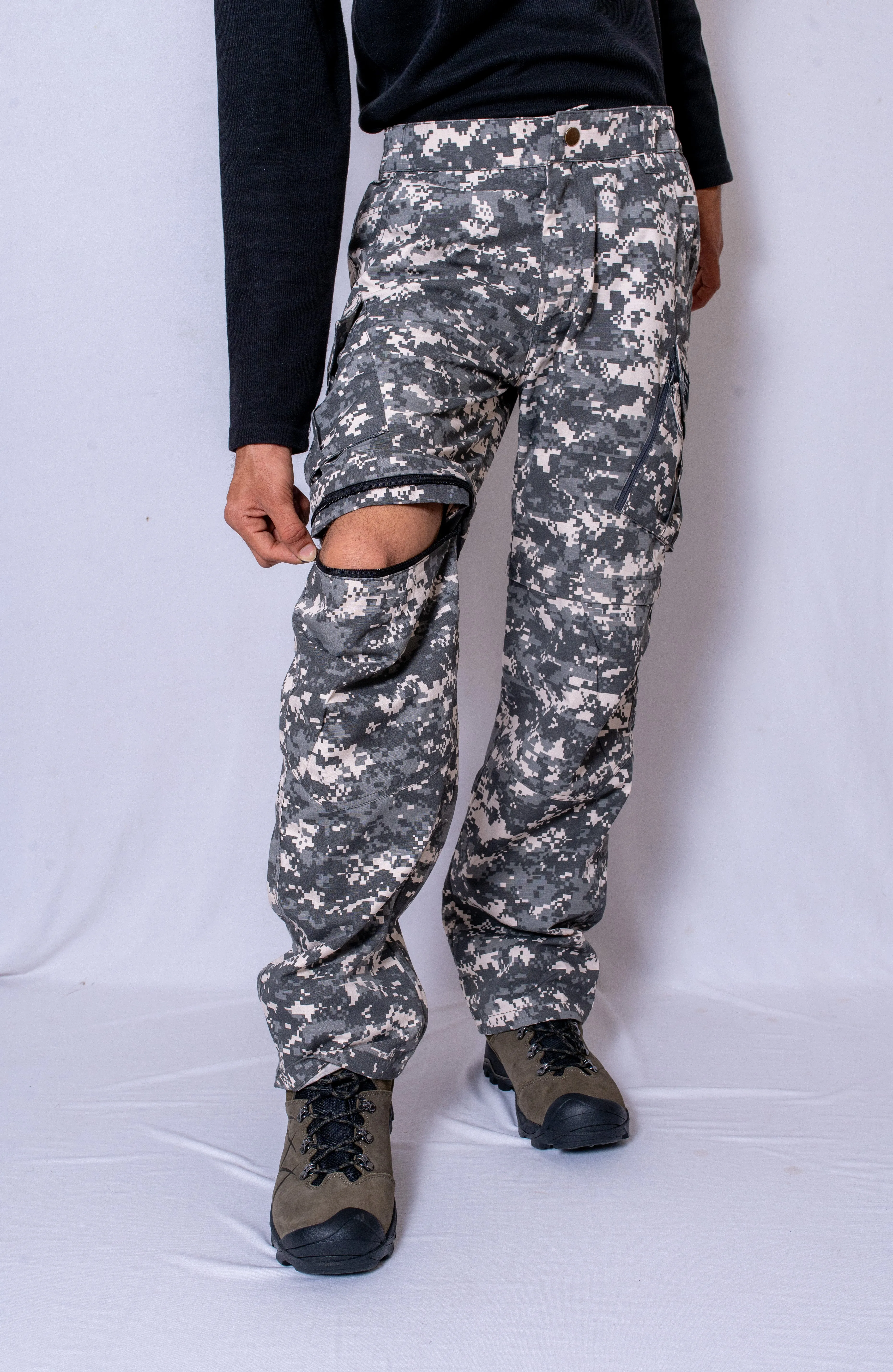 JAG Combat Infantry Military Cargo Pants | Trekking, Hiking & Travel Pants | Digi Camo | Convertible Cargo Pants