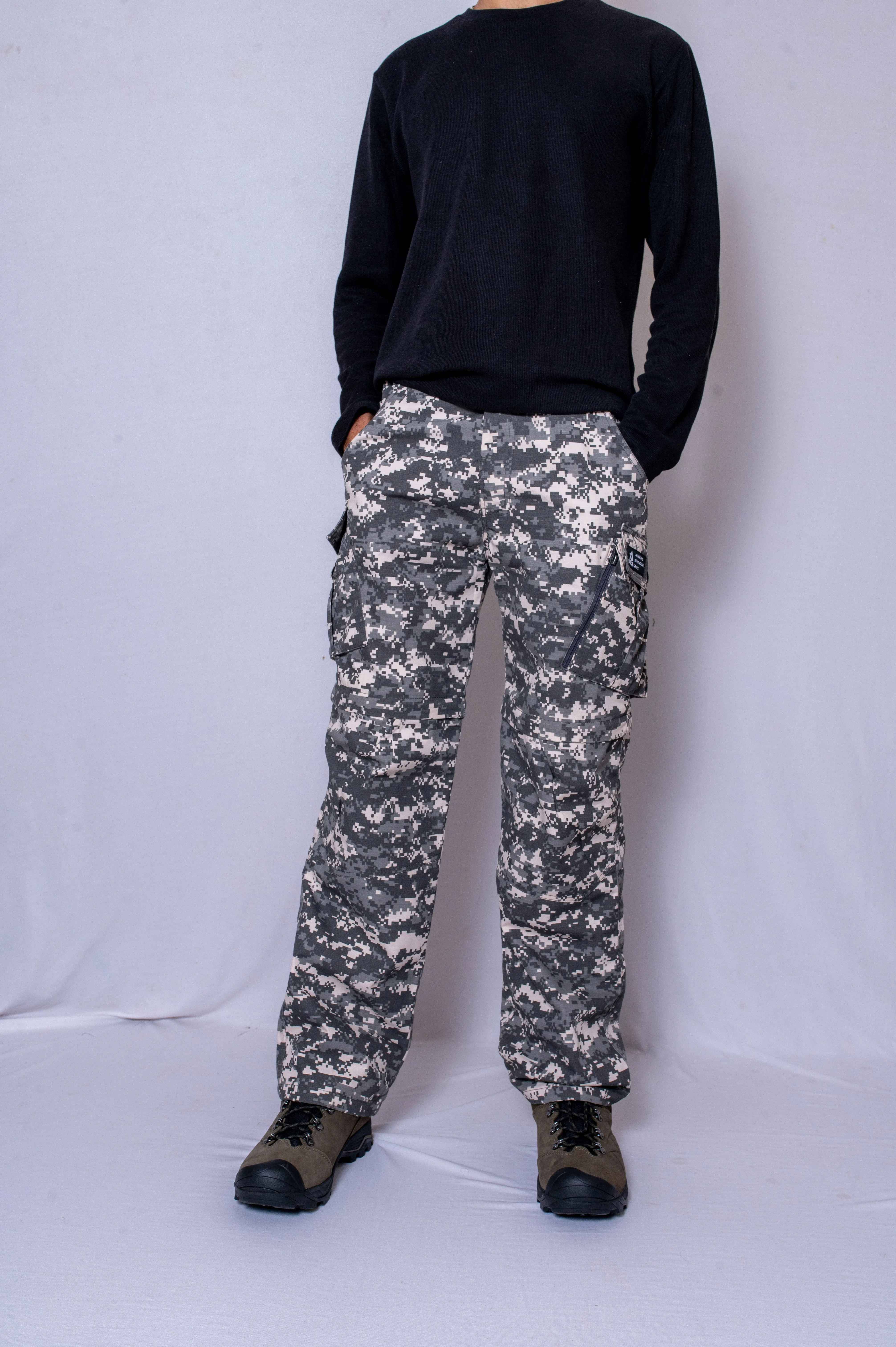 JAG Combat Infantry Military Cargo Pants | Trekking, Hiking & Travel Pants | Digi Camo | Convertible Cargo Pants