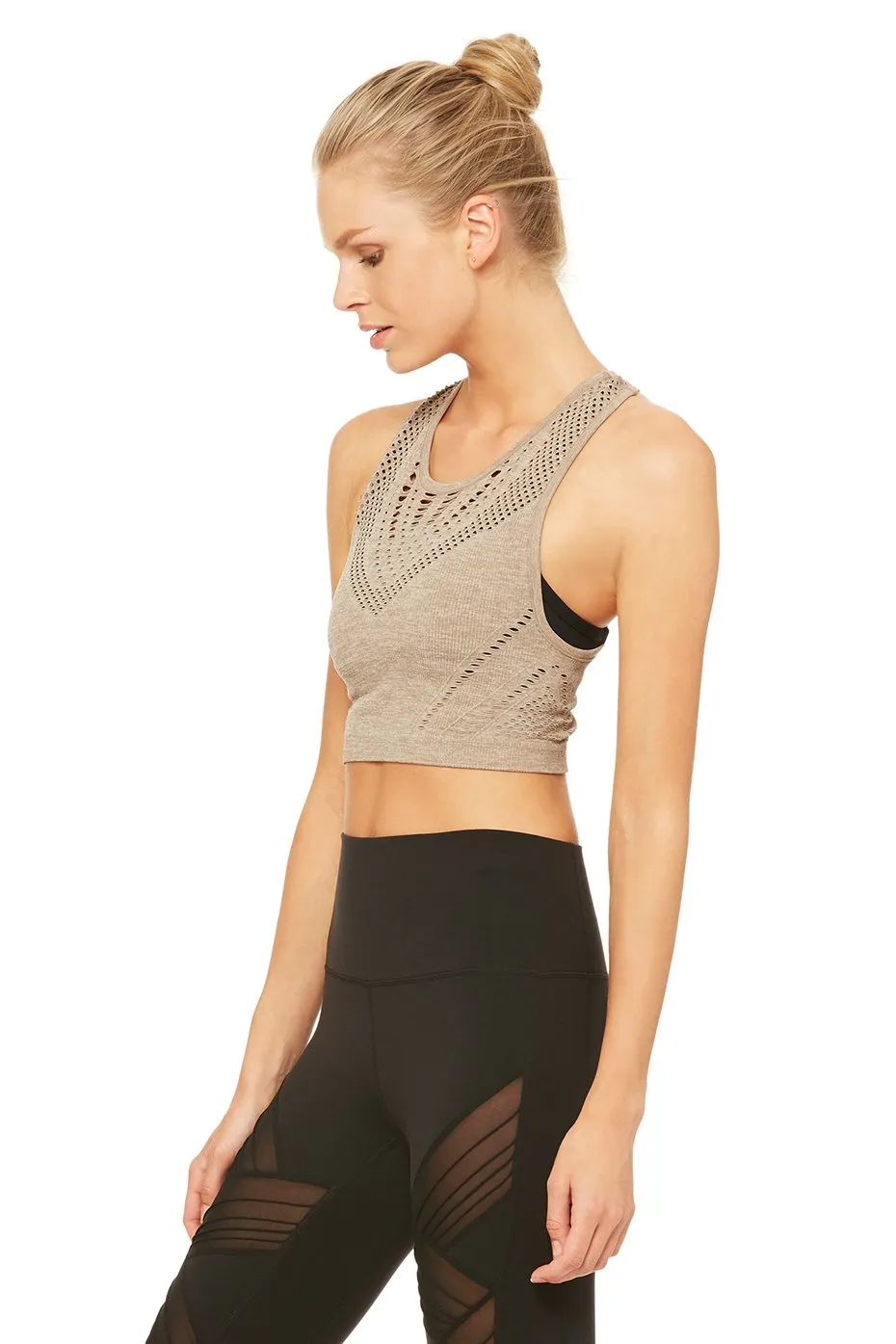 Lark Crop Top - Gravel Heather