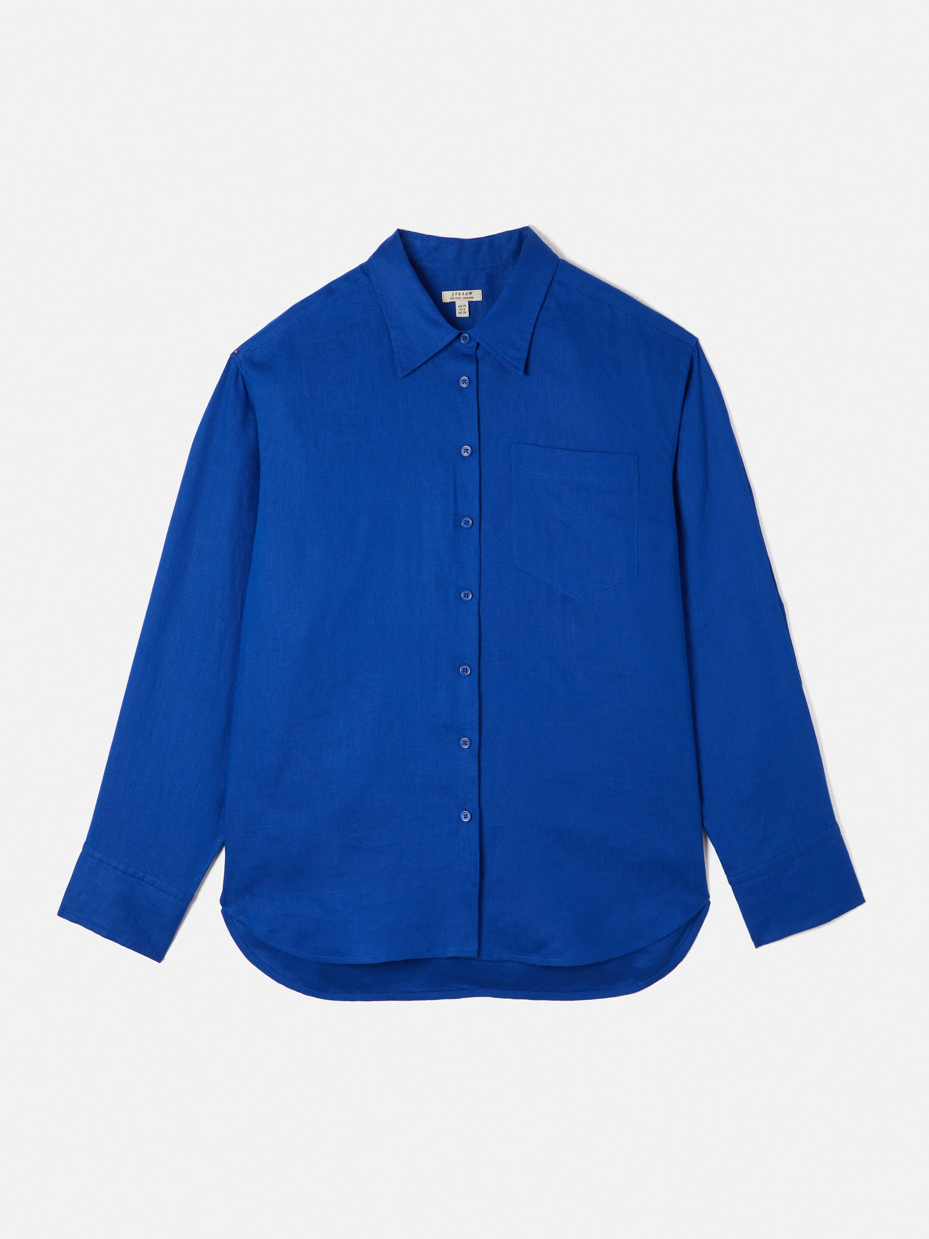 Linen Relaxed Shirt | Blue