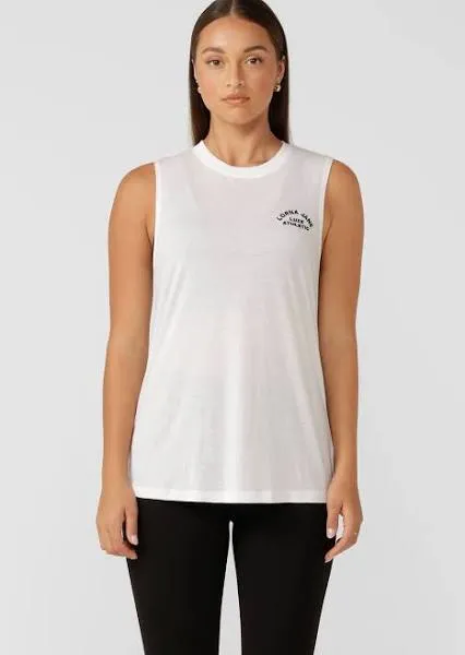 Lotus Muscle Tank White