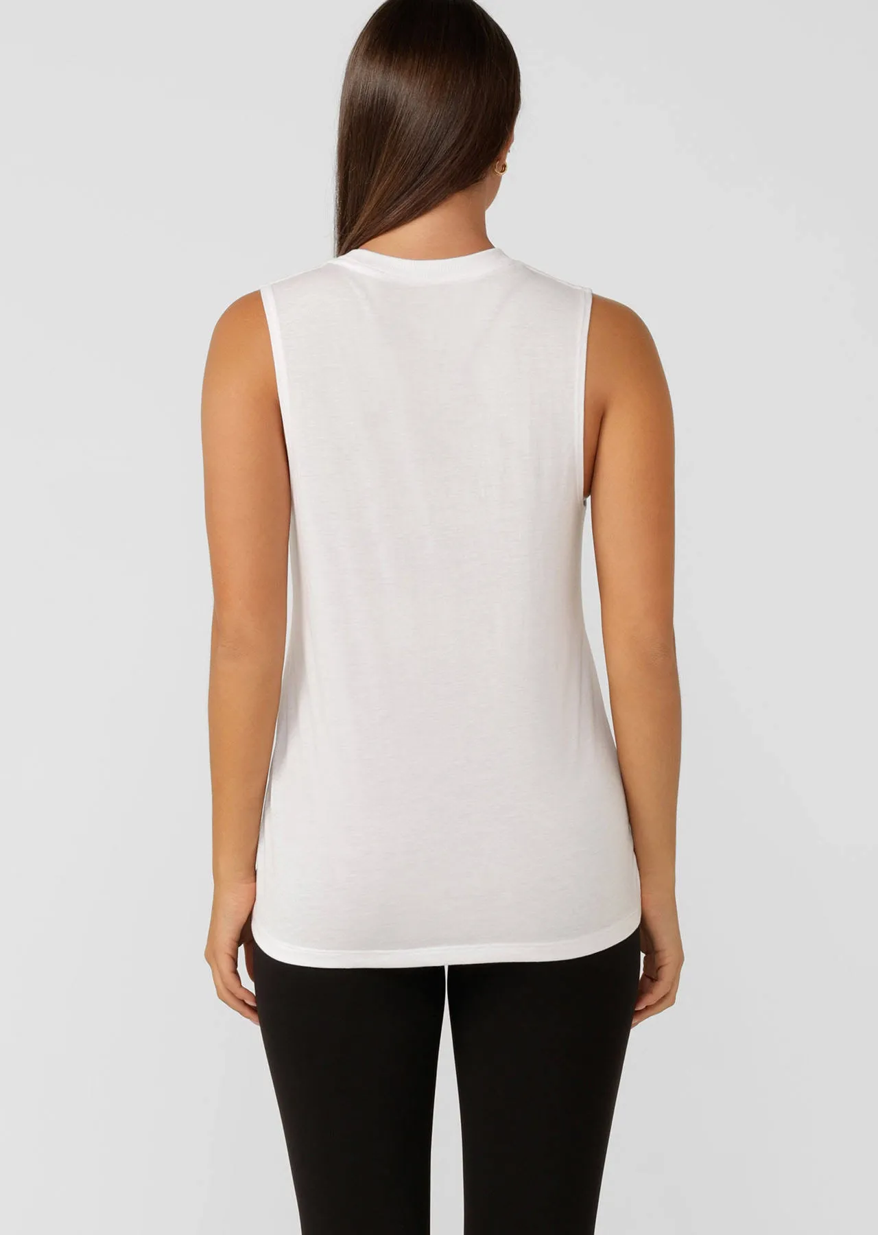 Lotus Muscle Tank White