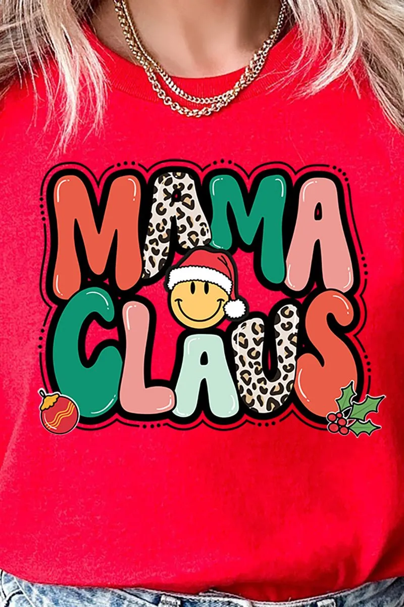 Mama Claus Colorful Short Sleeve Relaxed Fit T-Shirt