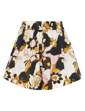 Maxine Relaxed Short in Yellow Kaleidoscope Floral