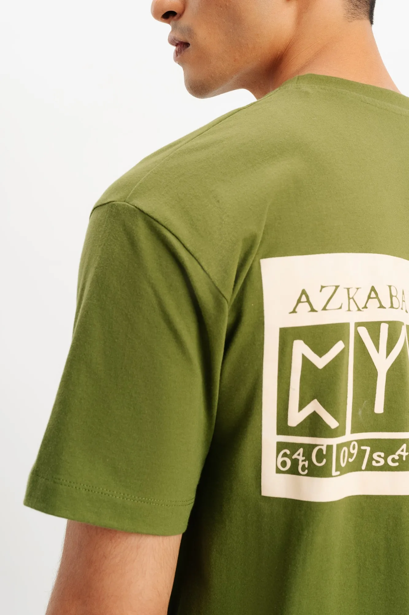 Men's Green Prison Oversized Tees