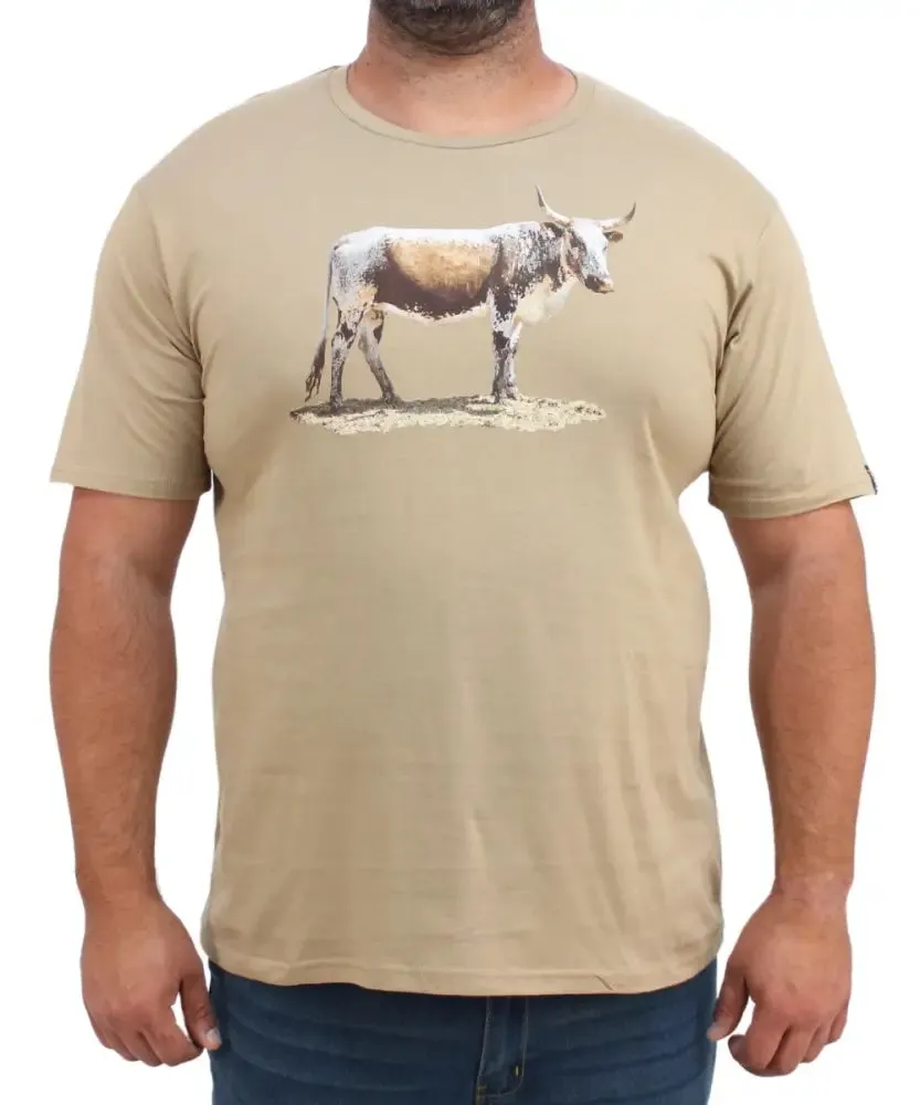 Mens Printed Cow Tee