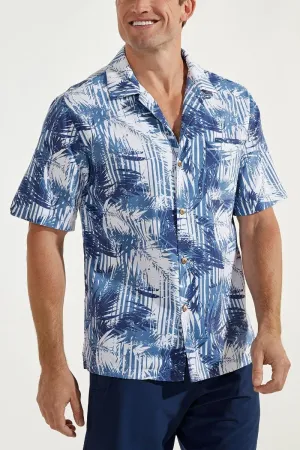 Men's Safari Camp Shirt  |  Bora Blue Coastal Stripe