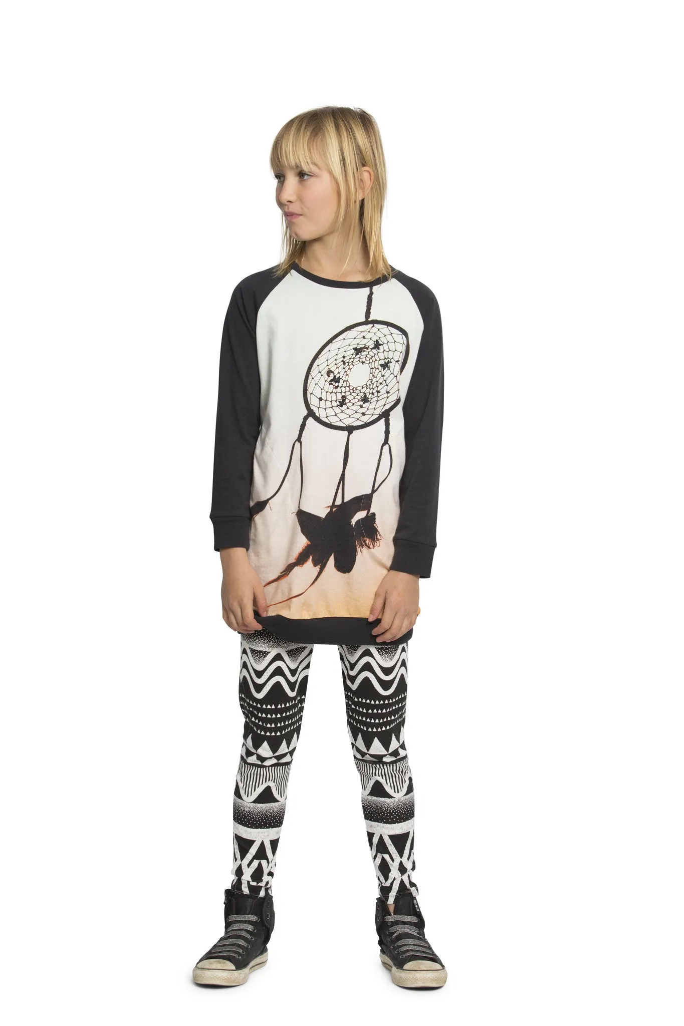 Missie Munster Black and White Boom Tick Legging