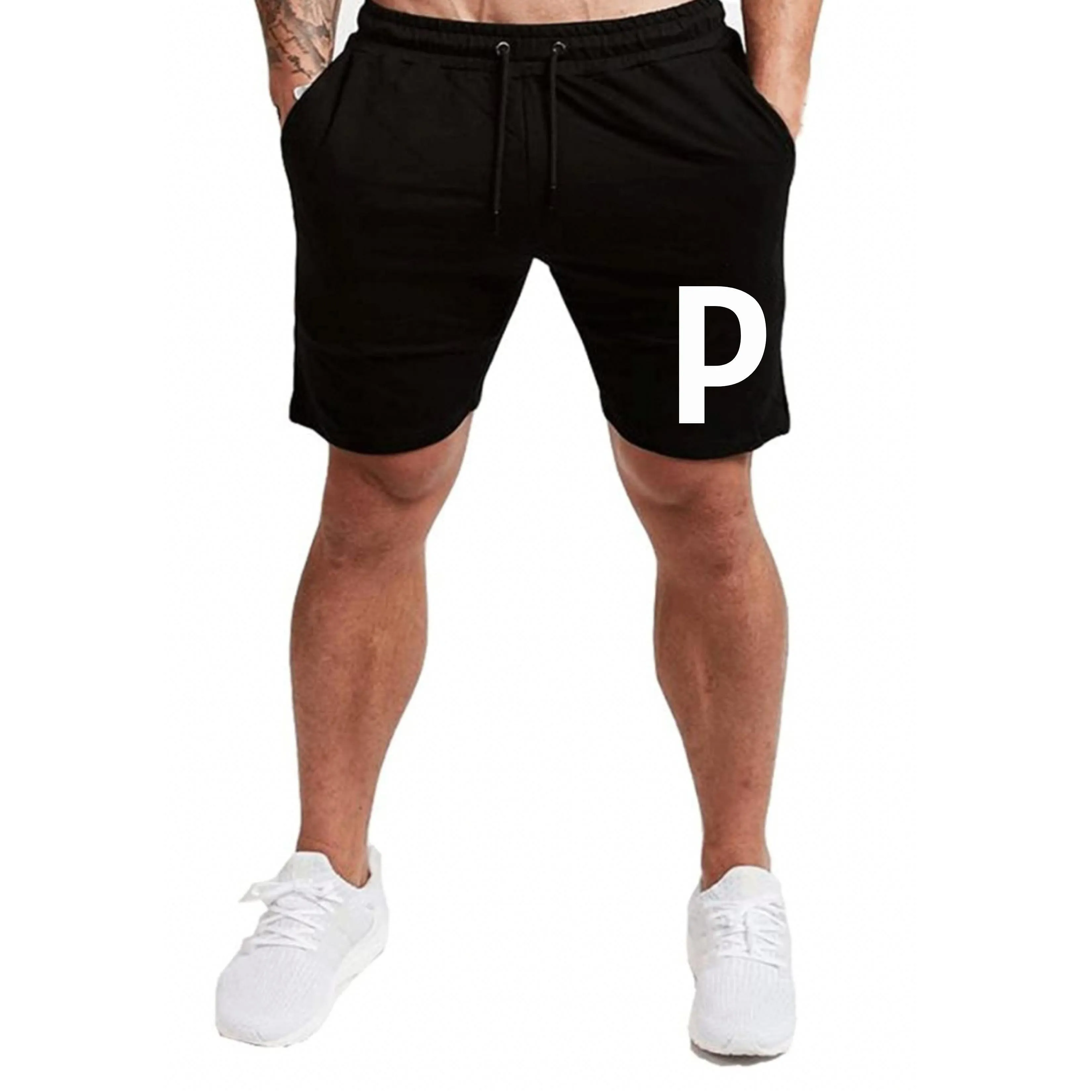 Nutcase Personalized Exercise Shorts Boy Initial Black