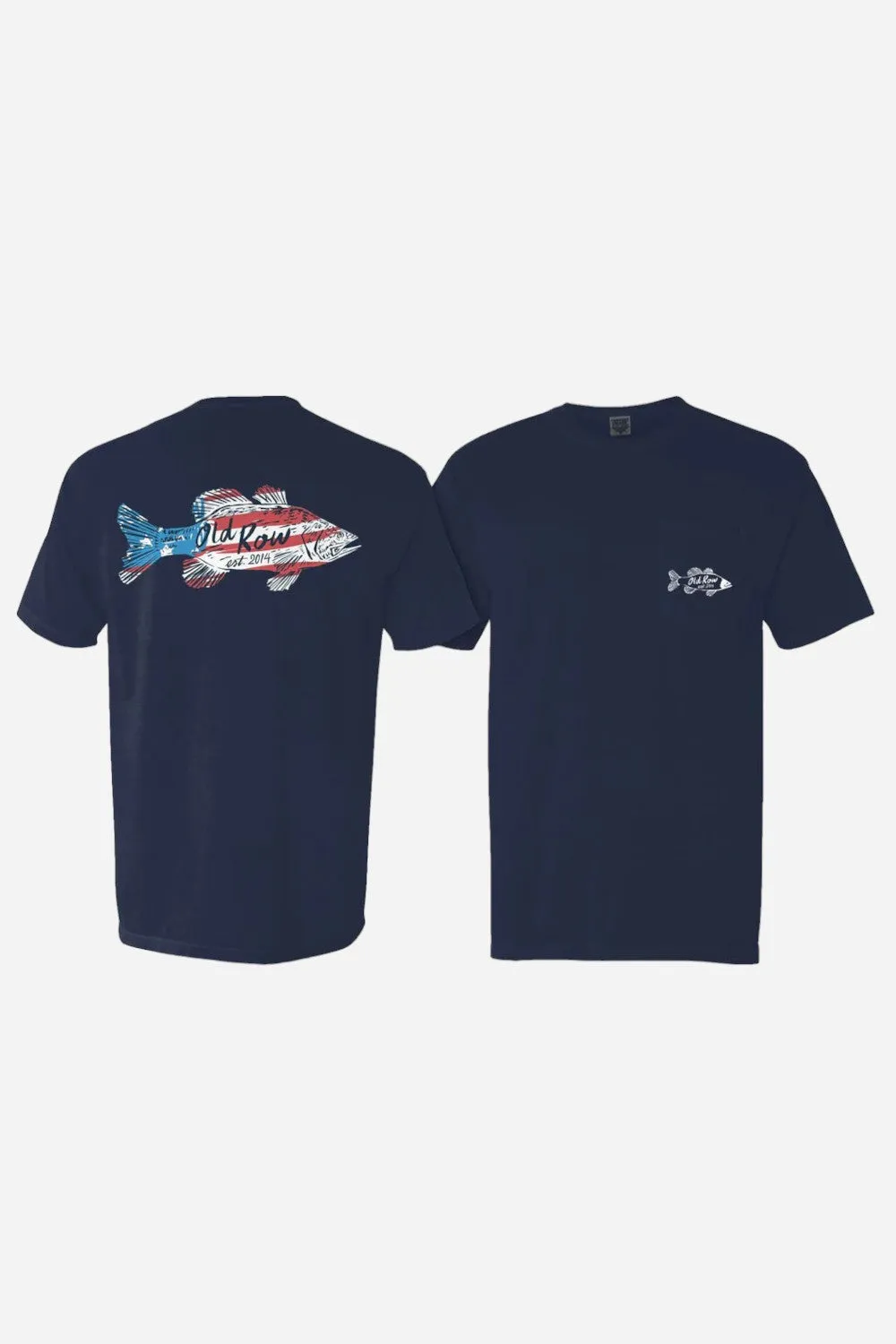 Old Row Outdoors Bass Usa Pocket Tee in Navy