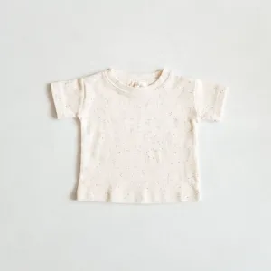 Oversized Oatmeal Sprinkle Cotton T-Shirt