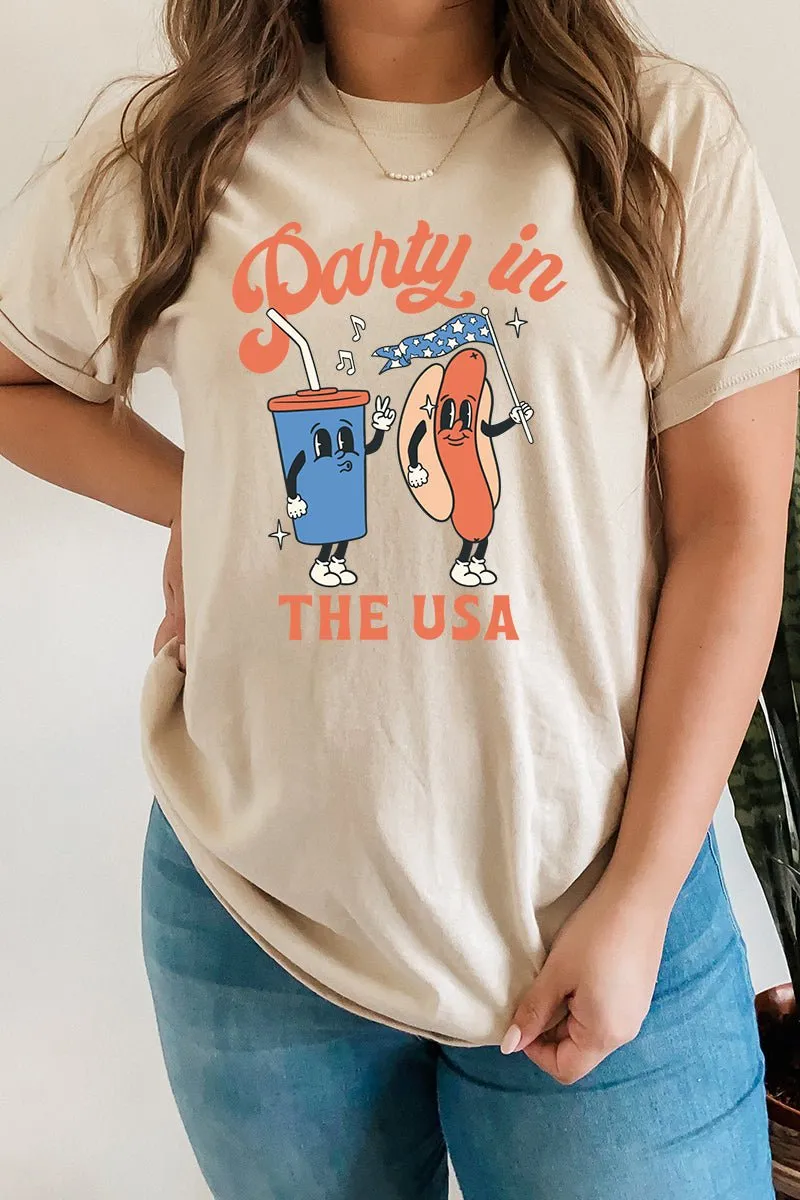 Party In The USA Short Sleeve Relaxed Fit T-Shirt