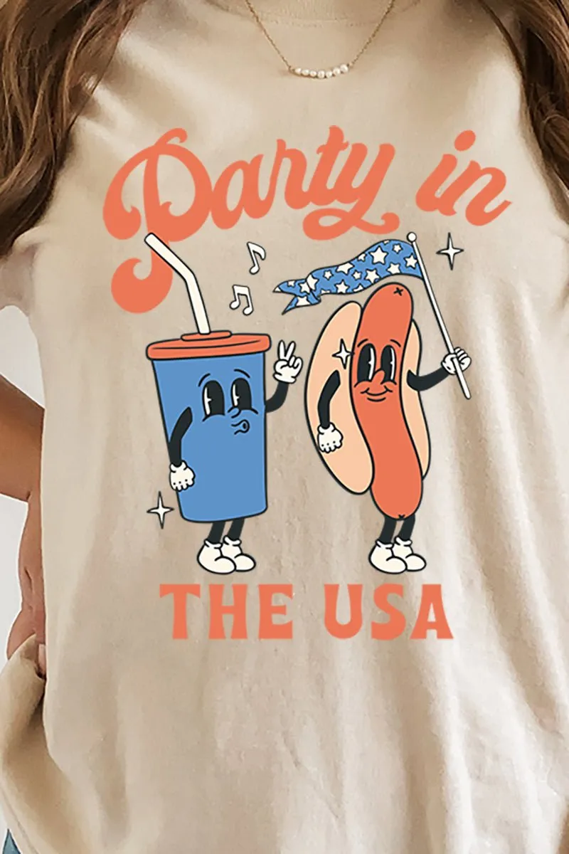 Party In The USA Short Sleeve Relaxed Fit T-Shirt